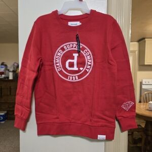 Brand new!! NWT Diamond Supply Co red & white graphic sweatshirt size small